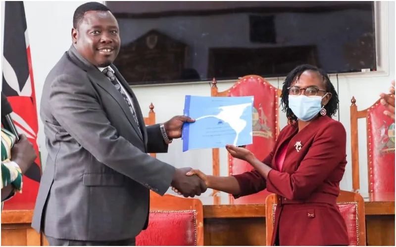 New CCEM for Sports, Youth Affairs, ICT, and Innovation, Robert Kemei (l). Photo|courtesy.