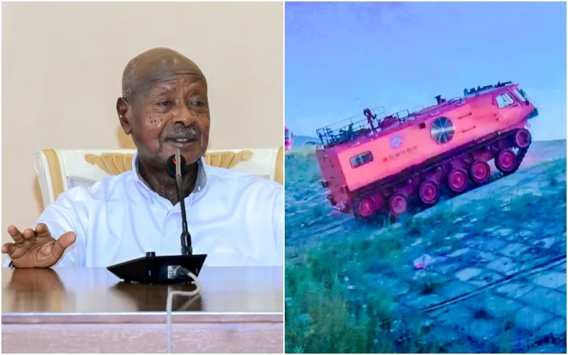 President Yoweri Museveni presented the Muliro Eater to foreign envoys. Photo| courtesy.