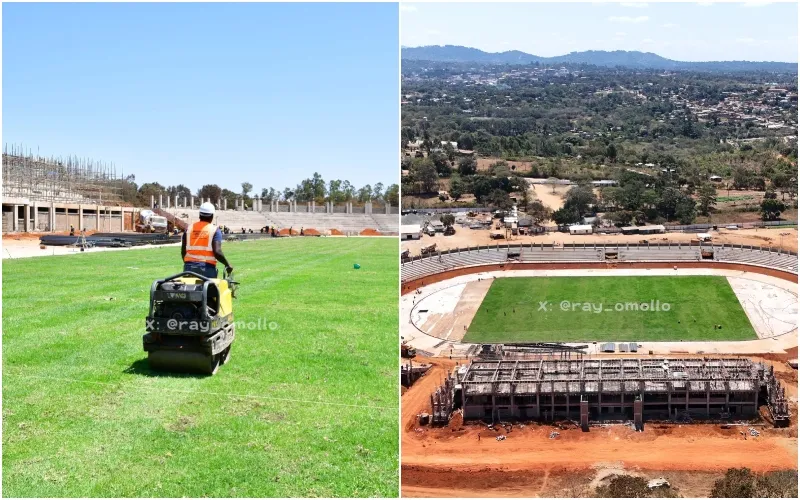 The construction of the Ithookwe Stadium in Kitui County is on course. Photo|courtesy.